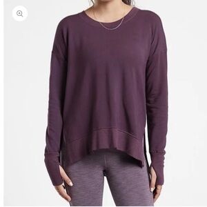 Athleta Coaster Luxe Sweatshirt in Dark Purple | Size XS